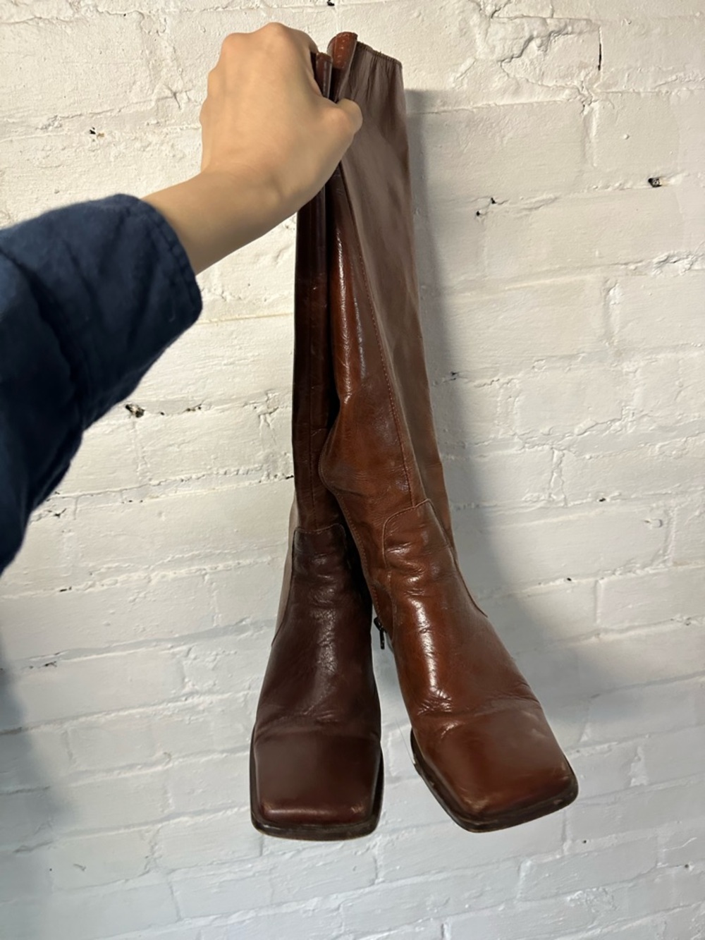 L’intervalle Brown Leather Knee-High Boots - Picture 2 of 3